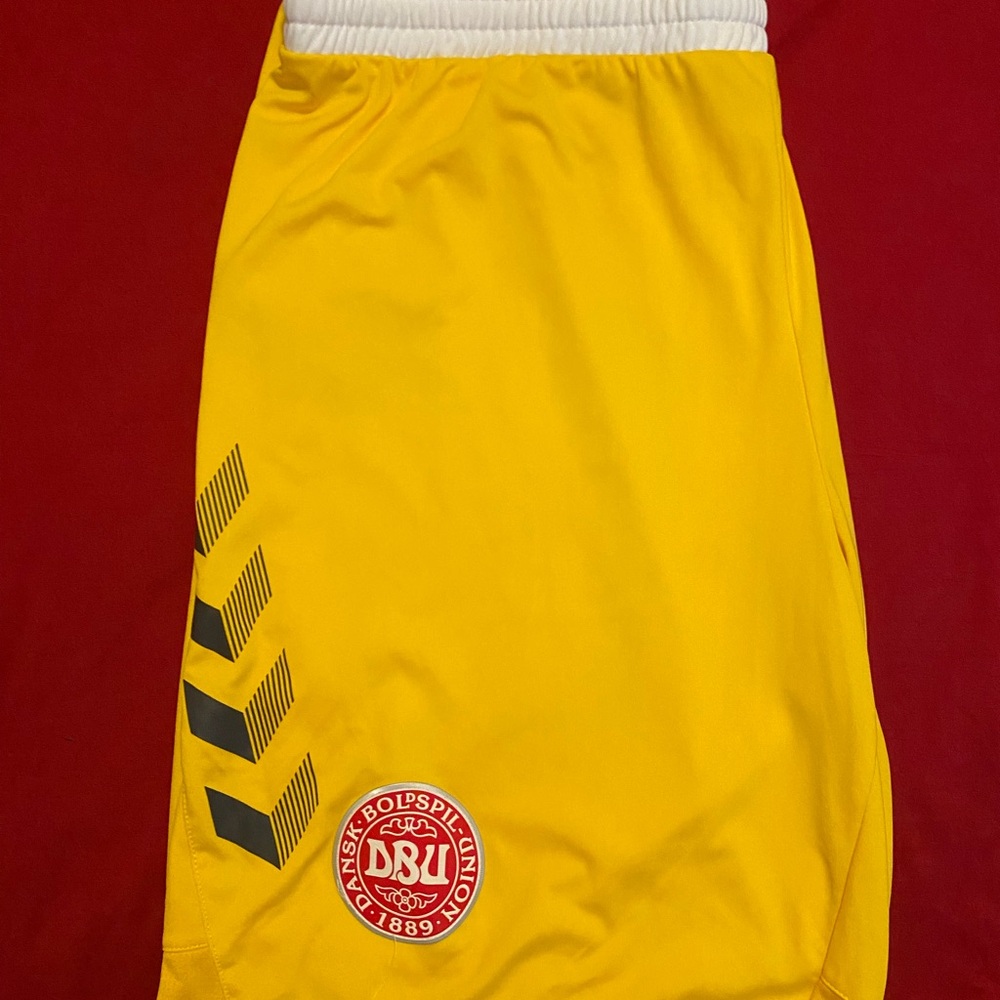 Hummel Denmark National Team Athletic Men's Soccer Shorts FIFA World Cup